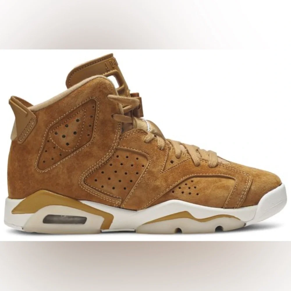 Air Jordan 6 Retro Wheat Sz 7Y Boys Mens High Top Sneakers Basketball Athletic - Picture 1 of 9